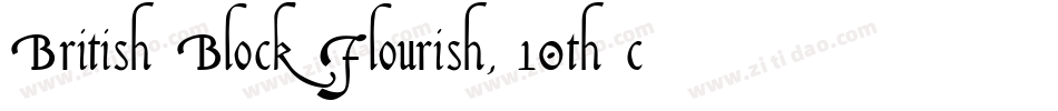 British Block Flourish, 10th c.字体转换